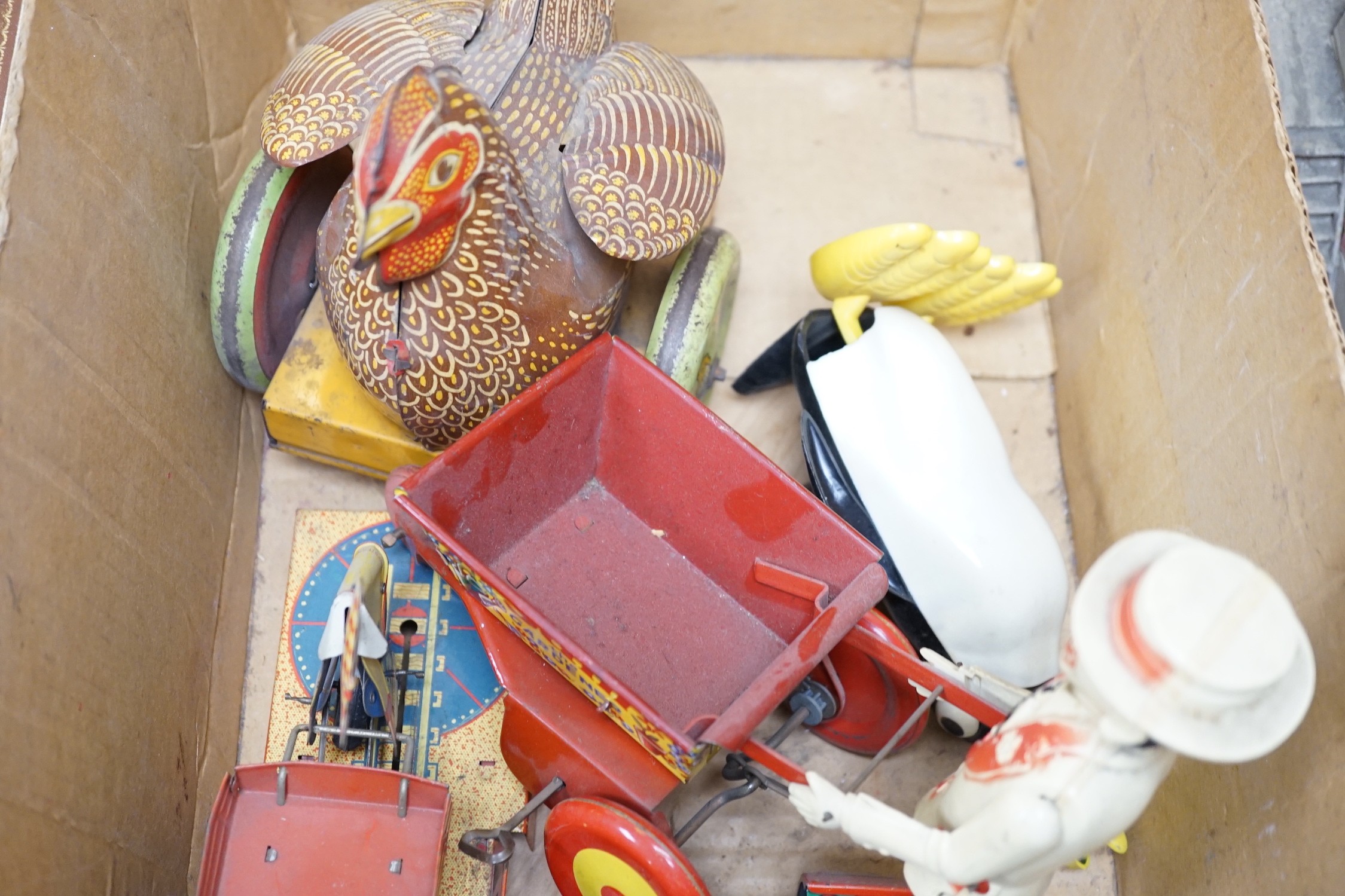 A group of various tinplate toys